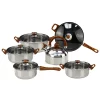 Ensemble d'ustensiles de cuisine antiadhésifs en acier inoxydable, casseroles de cuisine, 12 Pièces