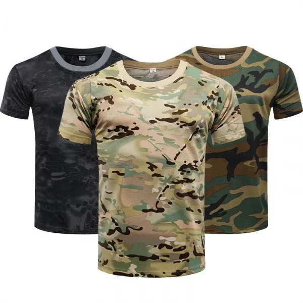 Vêtements de camouflage à séchage rapide, T-shirt tactique