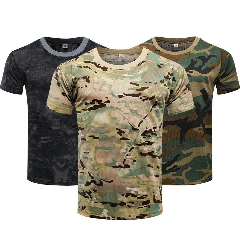 Vêtements de camouflage à séchage rapide, T-shirt tactique