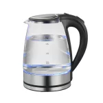 Bouilloire électrique SANS FIL, en céramique, 1,8 l, Base en acier inoxydable, filtre lavable, en verre, avec Blu-ray/sans fil