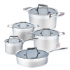 Ustensiles de cuisine antiadhésifs casseroles et poêles, ensemble poêle à sauce en acier inoxydable poêle à frire ensemble de casseroles