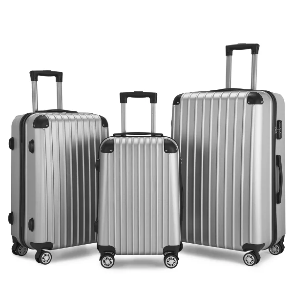 Ensemble de valises de voyage, chariot à 4 roues ABS, à roulettes pour hommes et femmes, voyage en famille