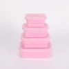 Boîte à déjeuner pliable en Silicone avec couvercle haute qualité