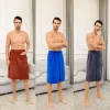 Serviettes à porter pour hommes Paquet de serviettes de bain en microfibre doux et confortable avec bouton 70 * 140 cm