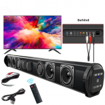 Barre de son pour TV 20W Barre de son surround sans fil portable, pour TV Haut-parleur Systèmes de cinéma maison, ordinateur portable PC Théâtre