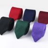Nouveau tissu Tricoté En Triangle Couleur Unie, Cravates Hommes Classique Tissé
