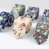 Cravate Fleur Coton Paisley Classique Hommes