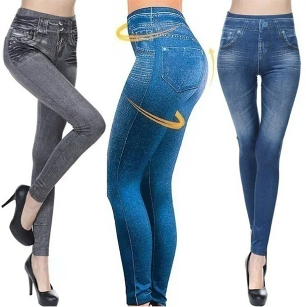 Leggings en Jean sans Couture pour Dames, Pantalons pour Femmes Leggings