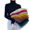 Pull-over d'hiver en tricot à manches longues Col roulé Basic Jumpers