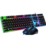 Ensemble de clavier et de souris professionnel, clavier et souris rétro-éclairé pleine taille pour gamer