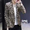 Veste Slim Hommes, Blazer Design léopard À La Mode multichoice