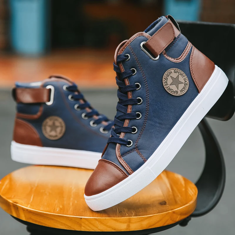 Chaussure style Jeunesse Maten botte en toile à la mode, décontractées baskets en cuir
