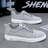 Mode hommes toile tissu lin chaussures plates respirantes