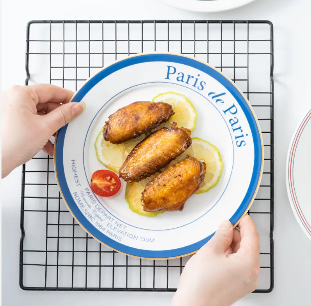 Assiettes à Dessert en céramique avec lettres, Paris