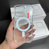 Coque de téléphone antichoc de luxe magnétique clair pour Iphone et Samsung
