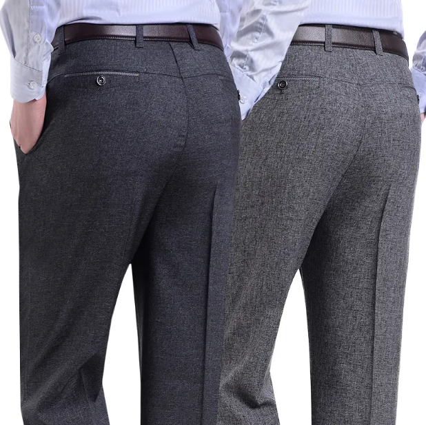 Pantalons décontractés manches droites costumes taille haute