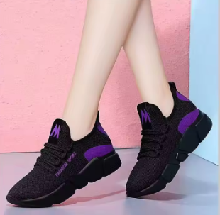 Chaussures décontractées plate, chaussures de sport baskets de course pour femmes