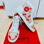 Magnifique Basket Christian Louboutin Louis Orlato Multicolore Style Papier Carton.