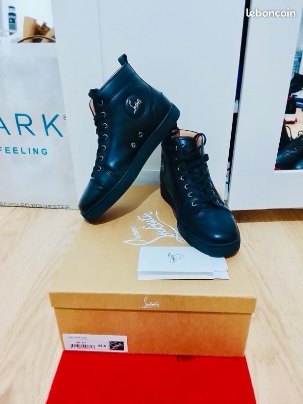 Magnifique Sneaker Christian Louboutin Louis Orlato Flat Calf Black Style Classique
