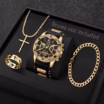 Montre avec Cadran Tendance avec Collier et Bracelet Ensemble