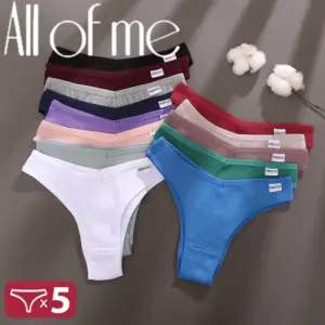 Sous vêtements Sexy Slips femmes String Bikini culottes caleçons 5pcs
