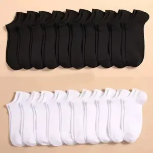 Chaussettes Unisexes Légères Confortables Anti-Odeur 10 Paires