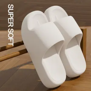 Pantoufles de salle de bain et plage unisexes antidérapantes