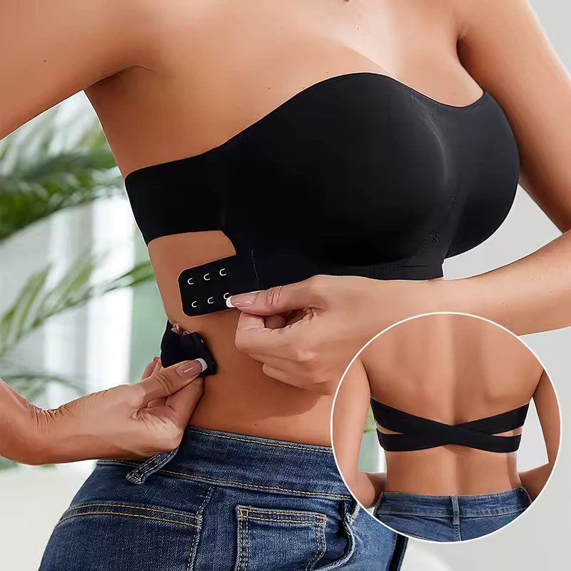 Soutien-gorge sans bretelles sans couture rembourré push up Sexy