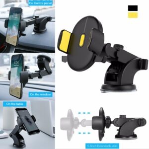 Support Téléphone Voiture Télescopique – Stable & Réglable