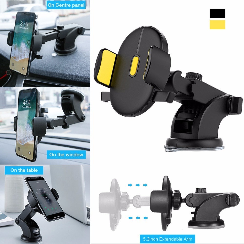 Support Téléphone Voiture Télescopique – Stable & Réglable