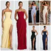 Robe Élégance Plissée – Fente & Coupe Longue