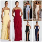 Robe Élégance Plissée – Fente & Coupe Longue