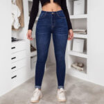 Womens Street-style High-rise Stretch Skinny Jeans