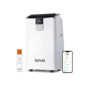 Climatiseur Mobile REVO Aero 14 — 14 000 BTU, Wi-Fi, 4-en-1, Classe A, jusqu’à 33 m²
