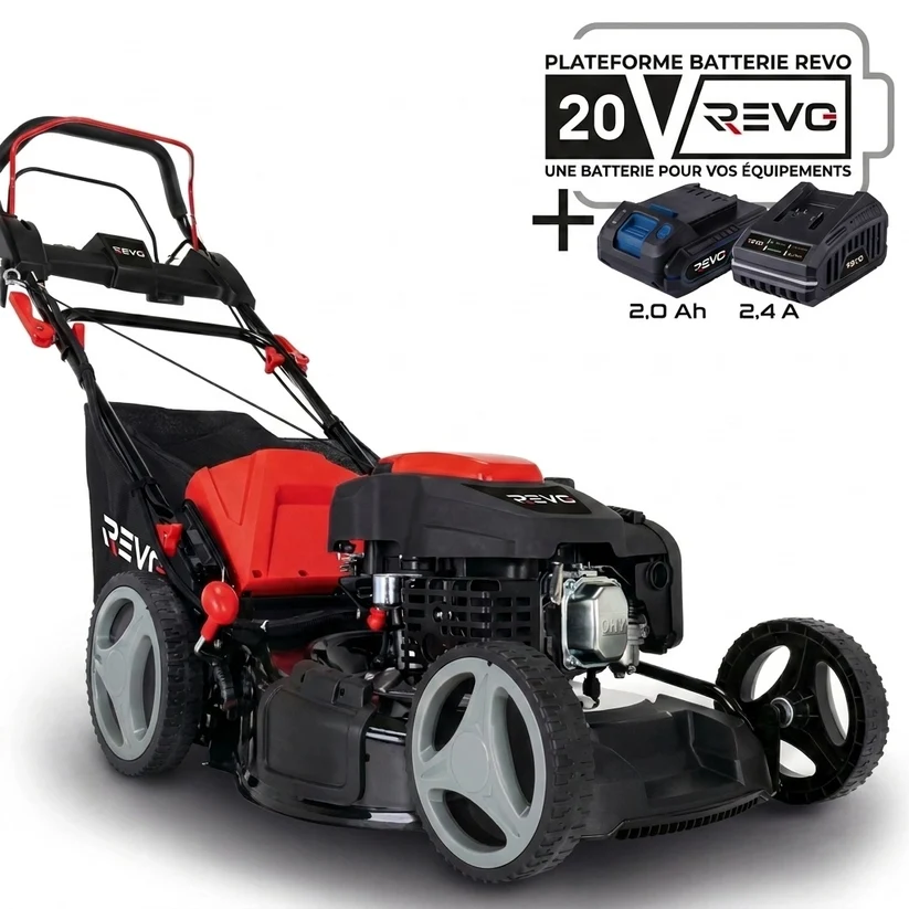 REVO Dominus 53 — Tondeuse thermique autotractée 6 CV, coupe 53 cm