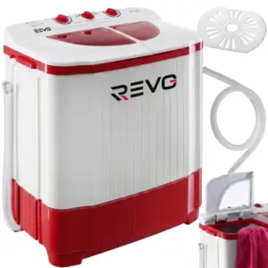 Mini Lave-Linge REVO Nomad 4.5 — 4,5 kg, Essorage 3,5 kg, 2 Compartiments, 1 320 tr/min
