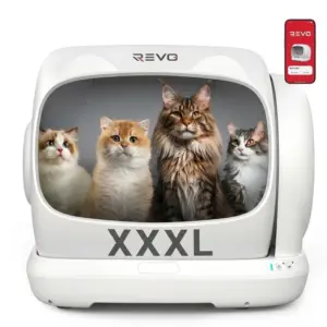 Litière Autonettoyante REVO Felixa 106 – 106 L – Application – Jusqu’à 15 kg