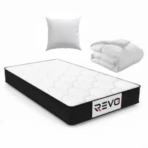 REVO Dorméa — Pack Matelas Mémoire de Forme 90 × 190 cm + Couette + Oreiller