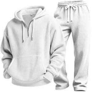 Ensemble Homme 2 Pièces Effet Gaufré – Style Casual & Confort
