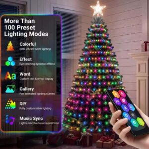 Guirlande LED Connectée de Noël 400 LED – Créez Vos Propres Messages et Motifs Lumineux