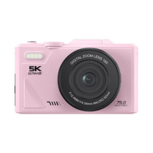 Appareil Photo Numérique 5K Rose avec Écran Orientable 3 Pouces