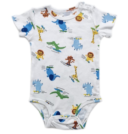 Combinaison Bébé à Manches Courtes – Une Pièce, Motifs Variés