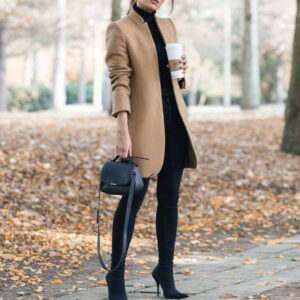 Manteau Femme Élégant à Col Montant — Automne & Hiver