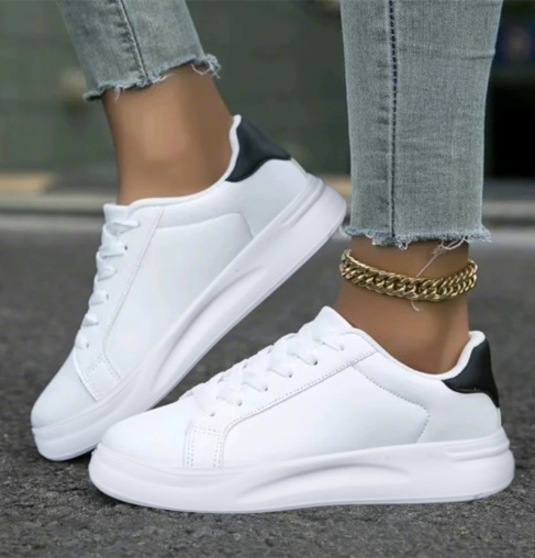 Baskets Femme Casual en Cuir – Style Urbain & Confort Quotidien