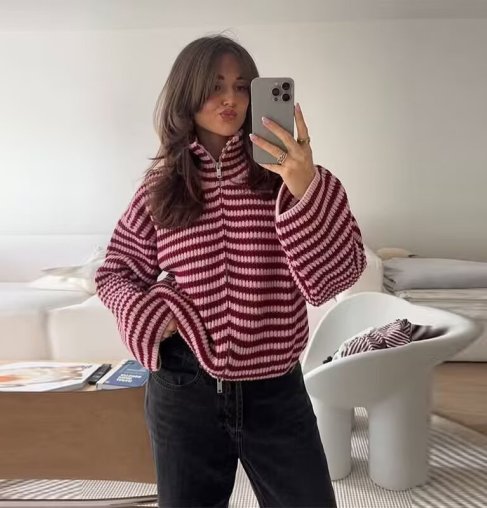 Robe Pull Femme Élégance en Maille – Col à Revers et Double Fermeture