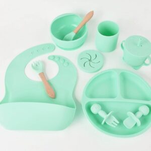 Coffret Repas Bébé en Silicone – Set de 10 Pièces