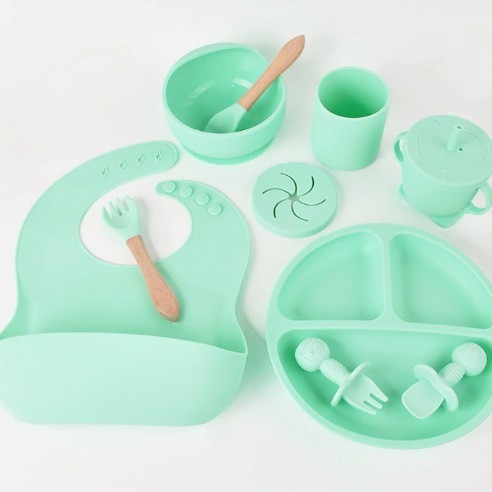Coffret Repas Bébé en Silicone – Set de 10 Pièces