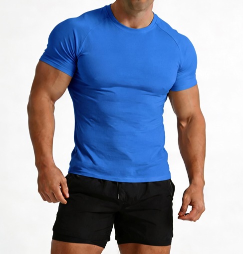 T-shirt de Sport Homme Ajusté à Manches Courtes